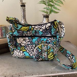 Vera Bradley island Bloom purse and coin purse set